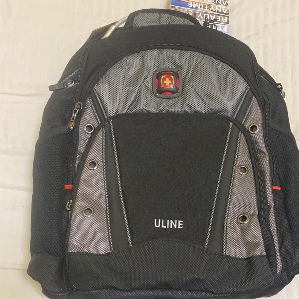 Black and Gray Sporty Backpack with Padded Comfort